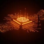 Imagen editorial de CPU AMD Zen 6 resaltando avances en IA y rendimiento para hardware de startups en 2026.