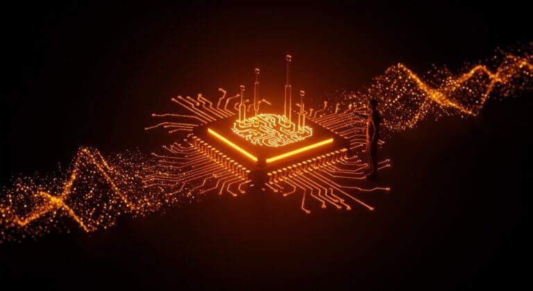 Imagen editorial de CPU AMD Zen 6 resaltando avances en IA y rendimiento para hardware de startups en 2026.