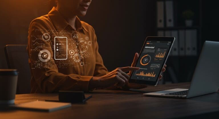 App con IA Adminiad simplificando la gestión administrativa en PYMEs con tecnología avanzada y automatización.
