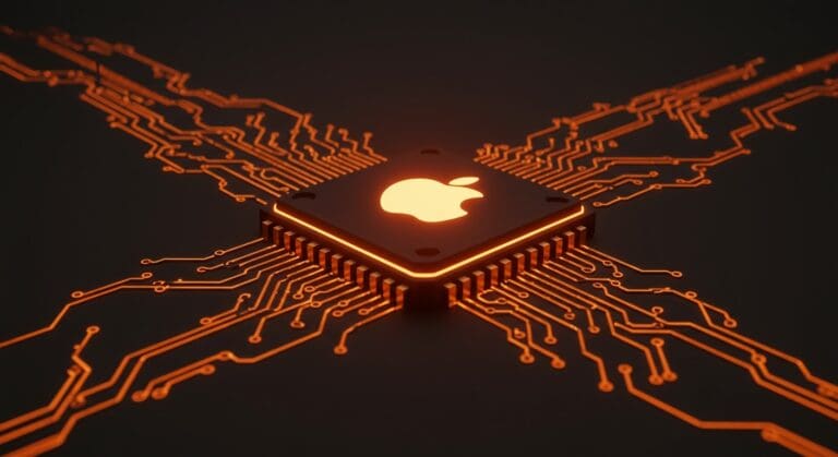 Chips tecnológicos Apple e Intel representando innovación en hardware y cadena de suministro para startups LATAM en 2027.
