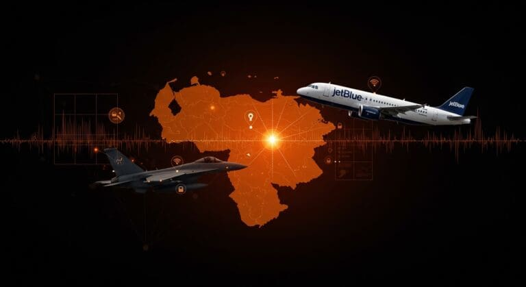 Incidente aéreo JetBlue y seguridad aérea cerca de Venezuela con tecnología ADS-B y vigilancia militar.