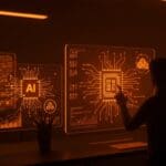 Análisis visual de IA, chips personalizados y tecnología cloud en AWS re:Invent 2025 para founders tech.