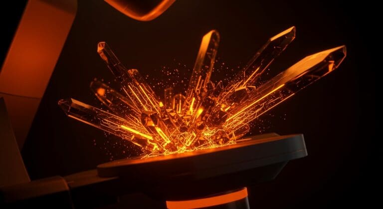 Material cadmio zinc telururo (CZT) en hardware avanzado de imagen médica, simbolizando innovación en healthtech y diagnósticos precisos.