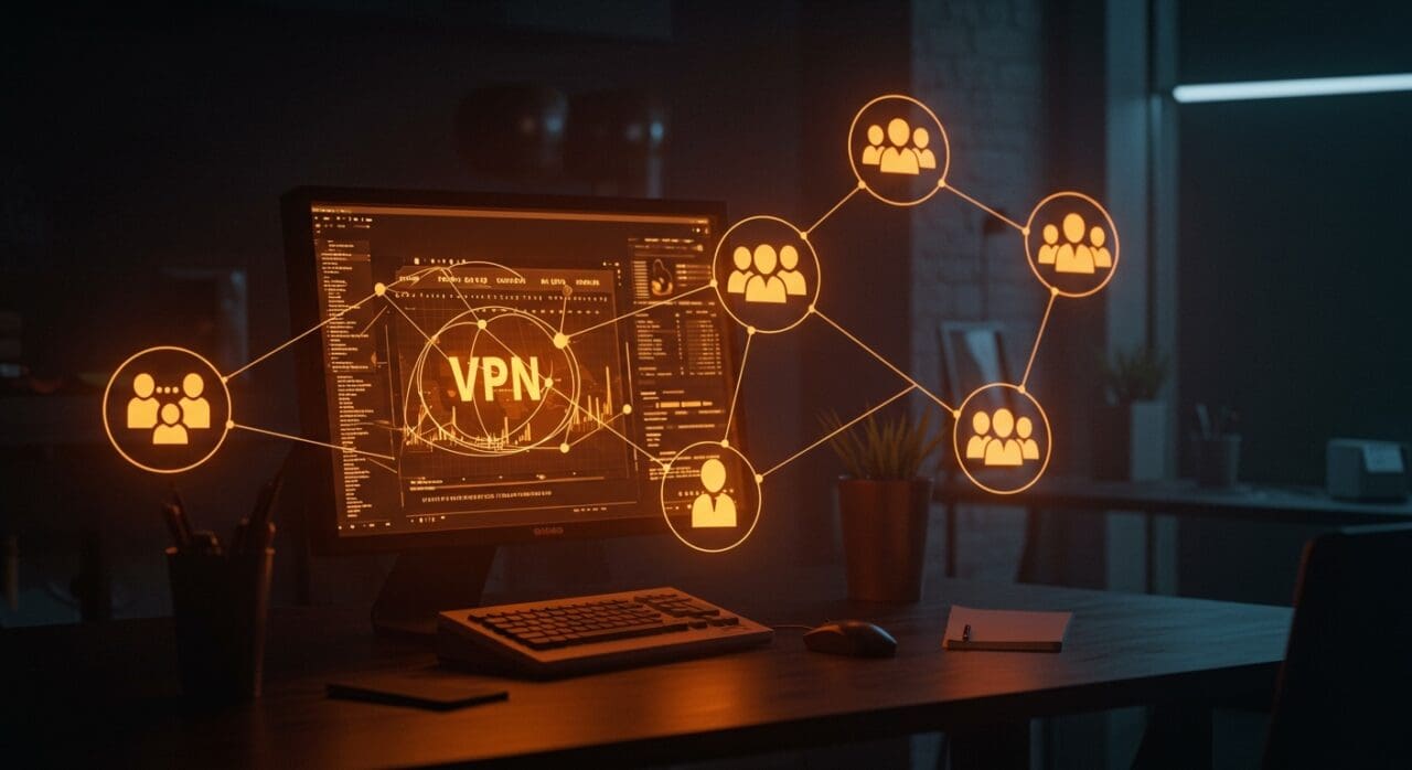 Chat terminal retro seguro con VPN Tailscale para comunidades tecnológicas innovadoras y founders tech.