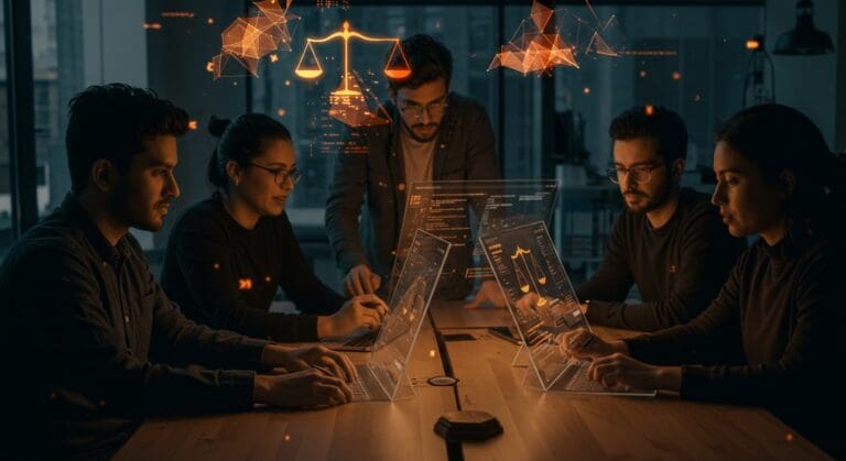 Equipo de ingenieros fundadores hispanos trabajando en IA aplicada para legaltech en Londres, convocatoria de Y Combinator.