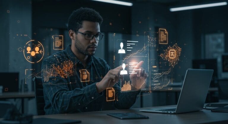 Research Engineer trabajando con IA aplicada y documentos regulados en una startup tecnológica en Nueva York.