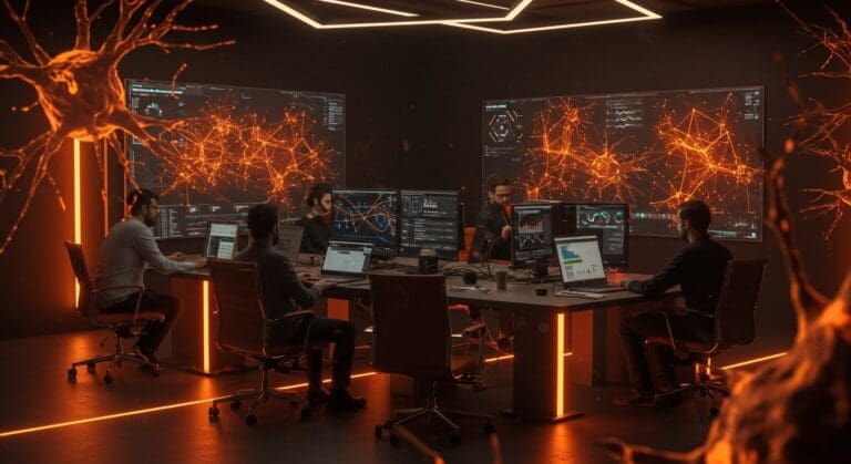 Emprendedores en Málaga colaborando en startups de ciberseguridad e inteligencia artificial durante Demo Day de Startup Inspire.