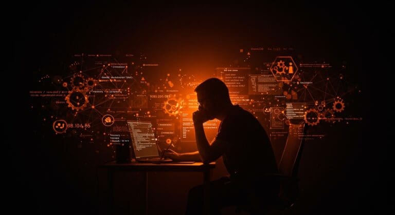 Mantenedor de código open source en proceso de transición con símbolos de comunidad y liderazgo en mantenimiento de proyectos como Mockito.