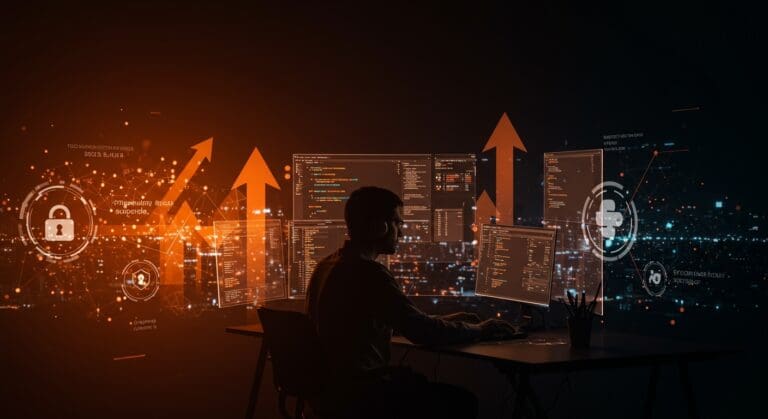 Django 6.0 con tareas en background y seguridad CSP visualizado en un entorno digital de escalabilidad para SaaS.