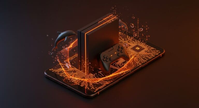 Optimización y reducción de latencia en emulación gaming con Dolphin 2512 en Android, destacando software libre y hardware avanzado.