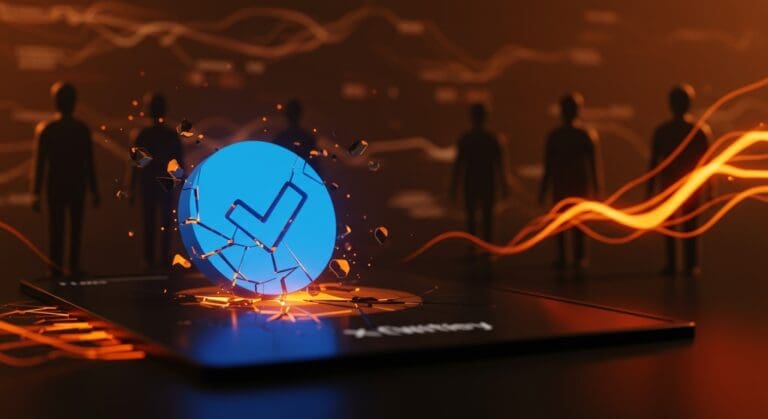 Multa de la UE a X por verificación digital engañosa bajo DSA, simbolizando regulación y confianza en plataformas sociales.