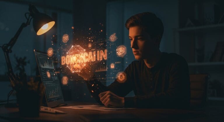 Fundador SaaS analizando firmas digitales ECDSA en blockchain para seguridad y tecnología Web3.