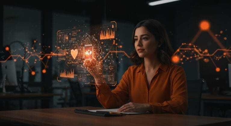 Keila Barral Masri liderando emprendimiento tecnológico en salud con IA aplicada e interoperabilidad de datos en startup latinoamericana.