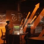 Startups EsDron y Mitiga colaborando en un parque tecnológico en España, destacando innovación y agricultura de precisión.