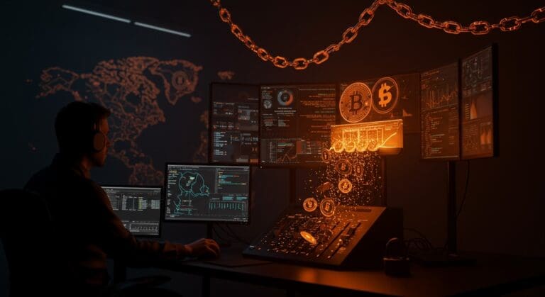 Europol desmantelando Cryptomixer, mostrando la lucha contra el lavado de dinero en criptomonedas y la regulación blockchain europea.