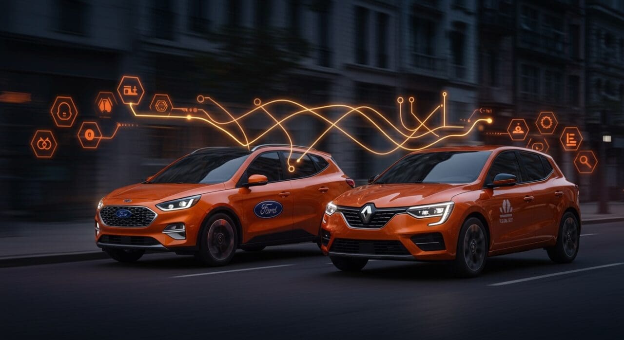 Ford y Renault colaborando en vehículos eléctricos asequibles en Europa, impulsando la movilidad eléctrica y tecnología automotriz.