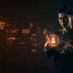 Desarrollador trabajando con Gemini 3 Pro de Google Deep Research, tecnología avanzada de inteligencia artificial aplicada compitiendo con OpenAI GPT-5.2.