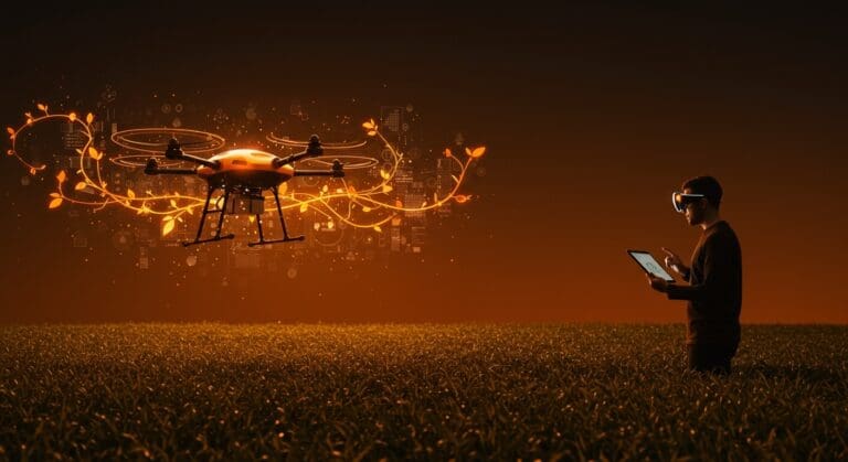 Hardware sostenible de la startup Naware eliminando maleza sin químicos, representando innovación ecológica en el ecosistema startup latinoamericano.