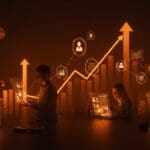 Equipo tecnológico remoto colaborando en startup, destacando cultura laboral y crecimiento basado en valores.