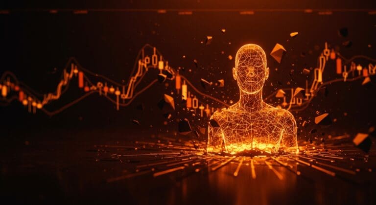 Impacto negativo de la inteligencia artificial en el mercado bursátil con caída de acciones y riesgos para startups tecnológicas.