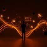 Founder tecnológico utilizando tecnología calmada y redes indieweb para el bienestar digital y navegación autónoma.