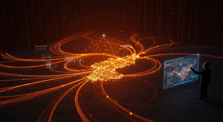 Infraestructura de fibra óptica en Corea del Norte con red cerrada Kwangmyong, mostrando conectividad regulada y enseñanzas para mercados tecnológicos restrictivos.