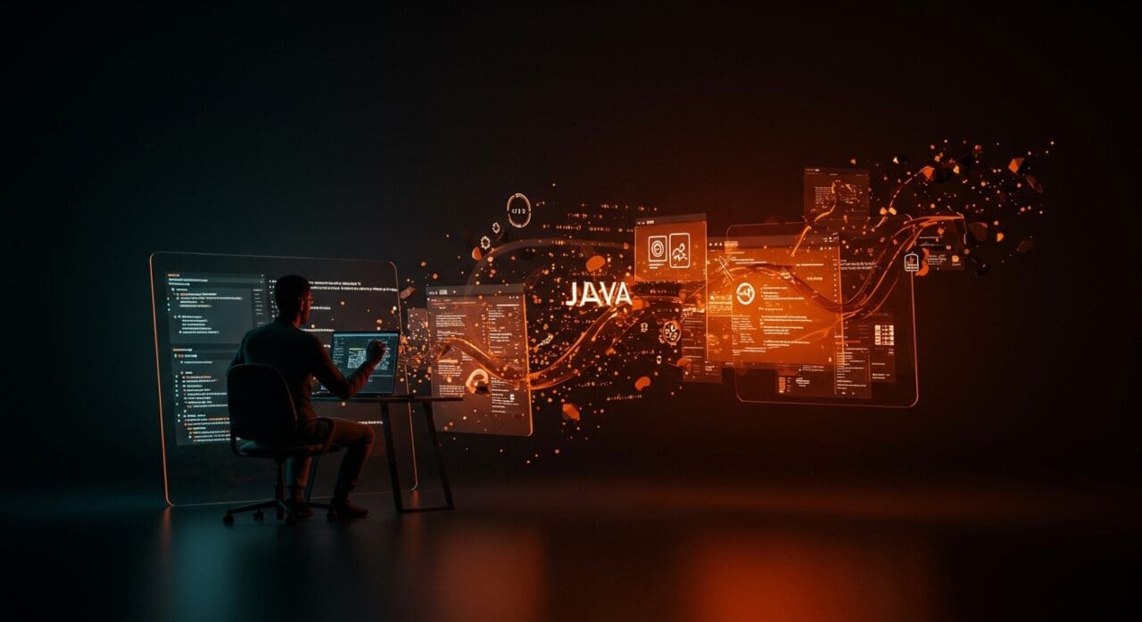 Desarrollo moderno en Java para aplicaciones web en navegador tras el fin de los applets, mostrando transformación tecnológica y frameworks modernos.