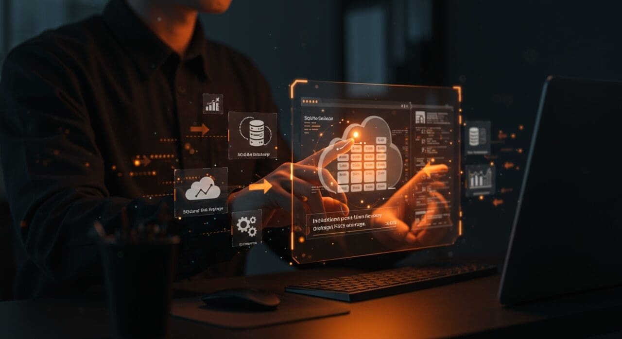 Visualización tecnológica de backup incremental y restauración PITR en SQLite para SaaS usando Litestream y S3 en entorno startup.