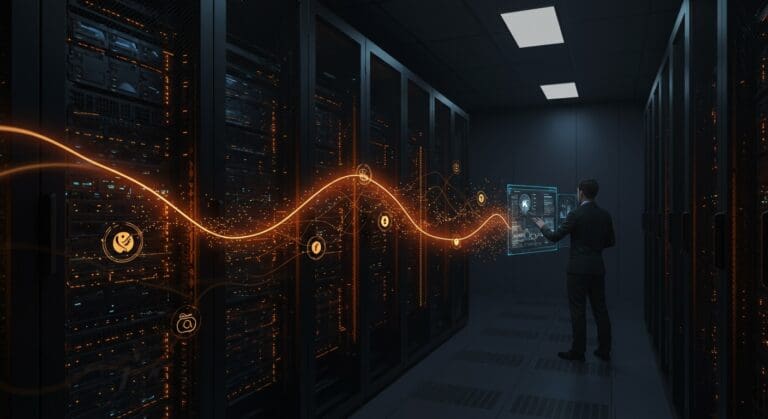 Sensores inteligentes MayimFlow previniendo fugas en data centers con tecnología avanzada y monitoreo en tiempo real.
