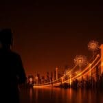 Visual conceptual de Meta y la startup Limitless de IA representando adquisiciones y tendencias tecnológicas en LatAm.