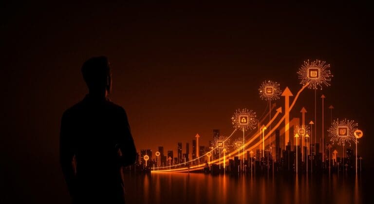 Visual conceptual de Meta y la startup Limitless de IA representando adquisiciones y tendencias tecnológicas en LatAm.