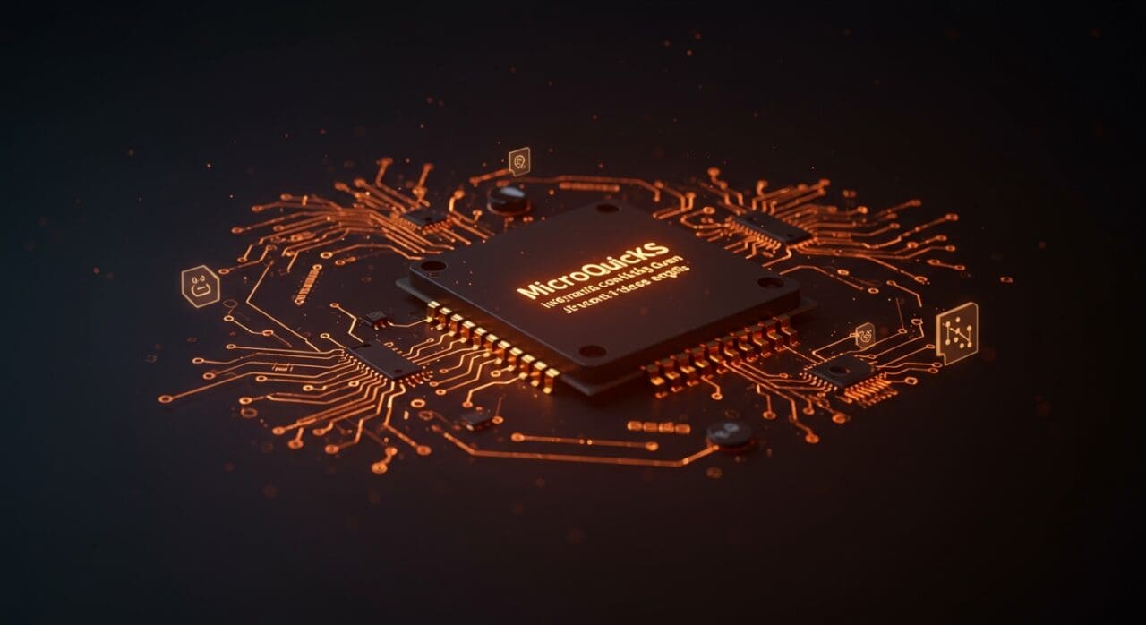 MicroQuickJS motor Javascript ligero optimizando sistemas embebidos y microcontroladores, destacando eficiencia y uso de memoria.