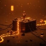 Visualización de la vigilancia y protección de datos en Microsoft bajo la norma GDPR en Europa, con metáforas visuales de regulación y tecnología.