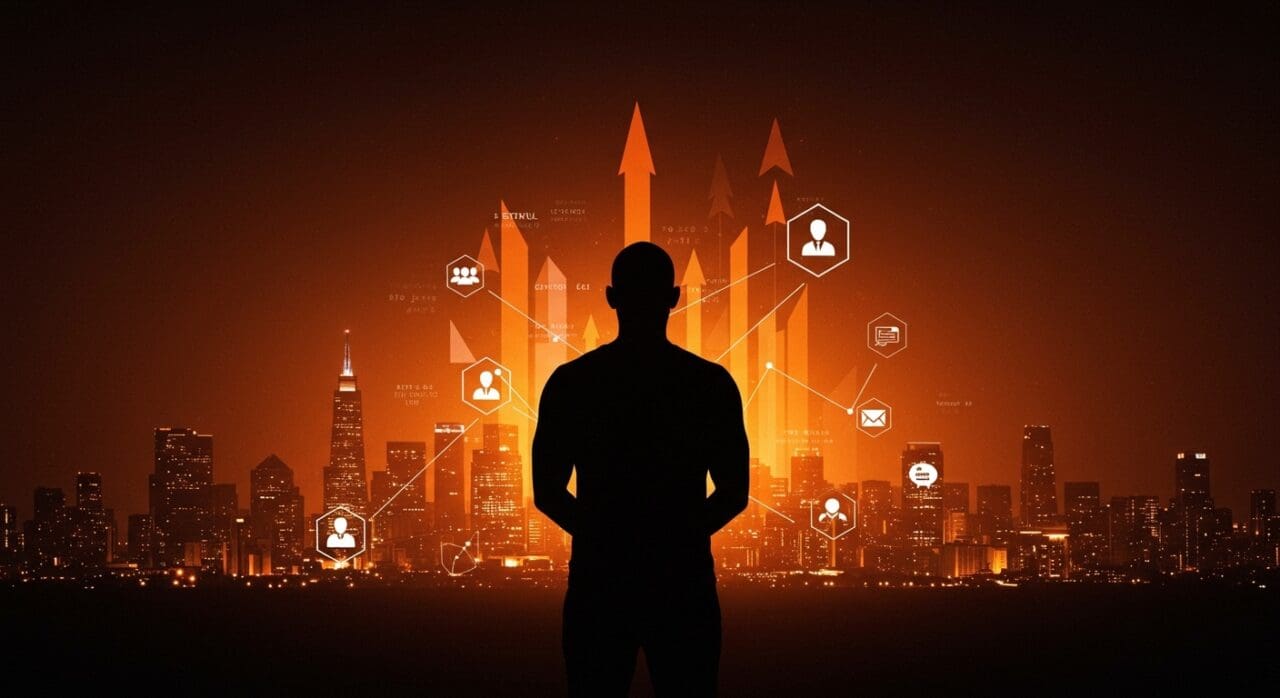 Intelligentsia tecnológica de derecha en Silicon Valley influenciando startups y founders LATAM, representada con elementos visuales del ecosistema tech y política.