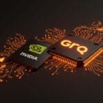 Representación visual de la adquisición de Groq por Nvidia y su impacto en el mercado de chips para inteligencia artificial enfocado en startups LATAM.