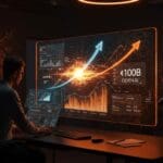 Representación visual del financiamiento récord de $100B de OpenAI y el auge de la inteligencia artificial en startups LATAM.