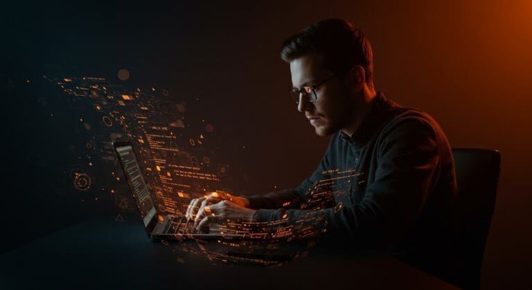 Desarrollador de software utilizando QB64-PE 4.3.0 con mejoras en IDE y librerías para modernización de programación BASIC.