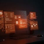 Espacio de desarrollo de software embebido con escritorio virtual QNX y virtualización segura en Ubuntu, destacando portabilidad y tecnología multicanal.