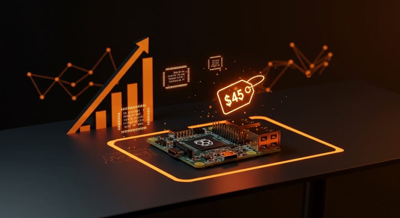 Raspberry Pi 5 1GB con memoria LPDDR4 y precio accesible, destacado como hardware económico y escalable para startups innovadoras.