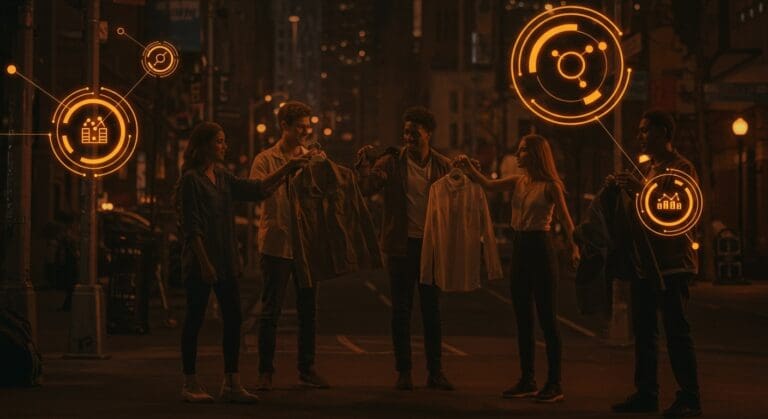 Expansión del alquiler de ropa peer-to-peer en Estados Unidos destacando economía circular e innovación en startups.