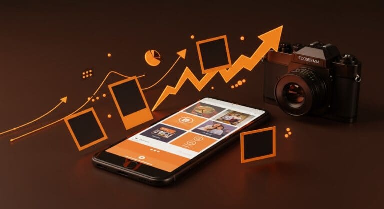 App de fotos Retro que reinventa memorias digitales utilizando innovación UX y tendencias SaaS en el ecosistema startup.