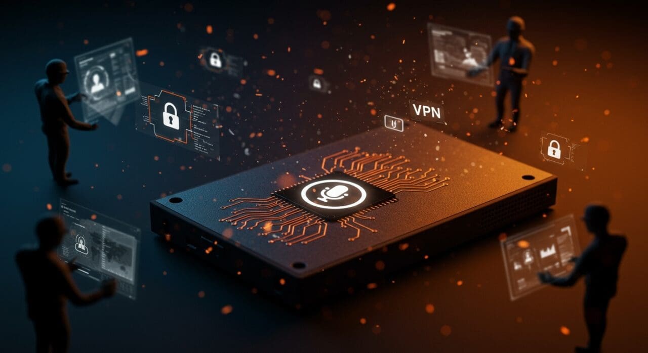 Vulnerabilidad de seguridad en NanoKVM con micrófono oculto mostrando riesgos en hardware e IoT para startups y privacidad.