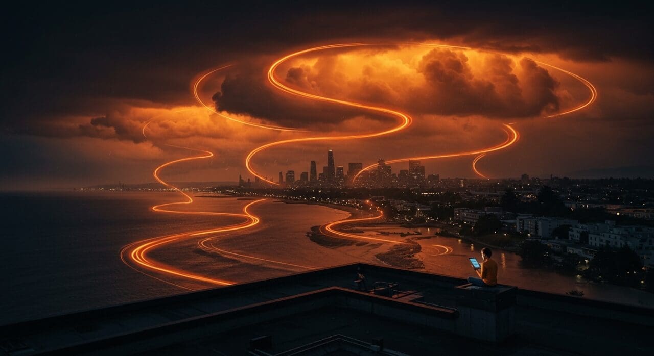 Impacto de ríos atmosféricos e inundaciones en Washington y su costa oeste, con enfoque en startups y clima extremo.