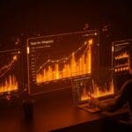 Visualización estilo Spotify Wrapped mostrando análisis de retención y tendencias para startups tecnológicas en marketing digital y experiencia de usuario.