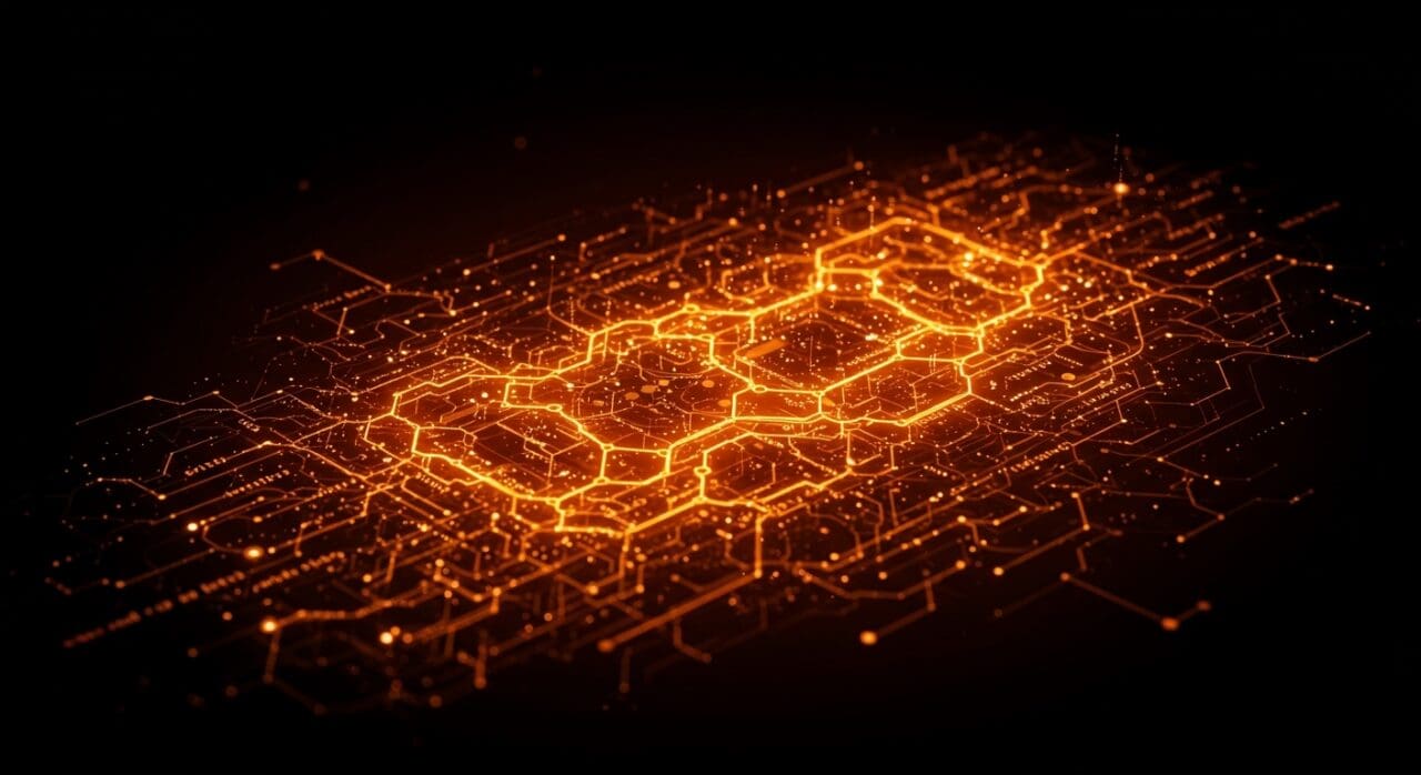 Visualización artística de tablas hash optimizadas en Java con SwissTable y Vector API para mejorar el rendimiento en aplicaciones SaaS escalables.