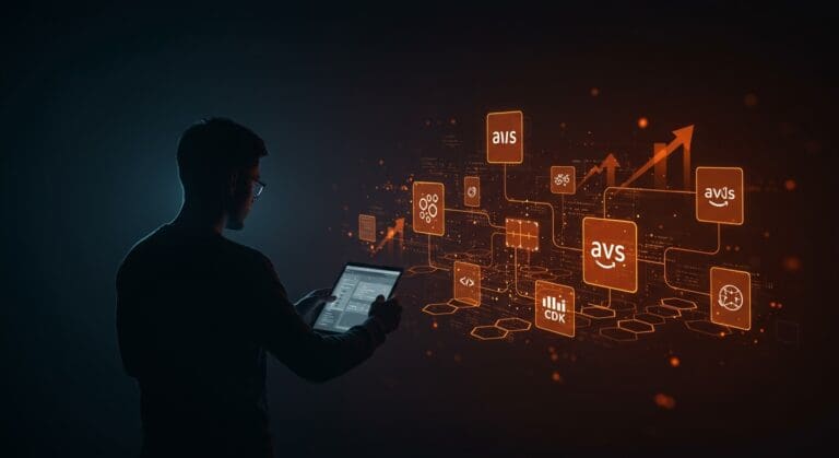 Startup tecnológica migrando infraestructura con Terraform CDK y AWS CDK, ilustrando fin de soporte y transición tecnológica.