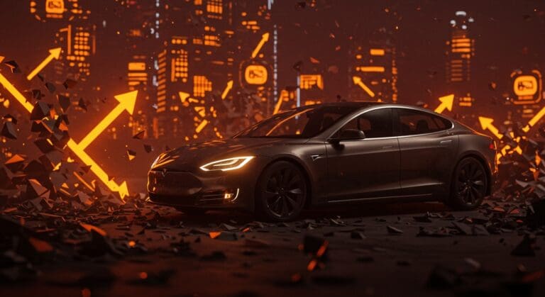 Colapso de la flota Tesla en robotaxis, ilustrando riesgos en autonomía y movilidad eléctrica para startups e inversores.