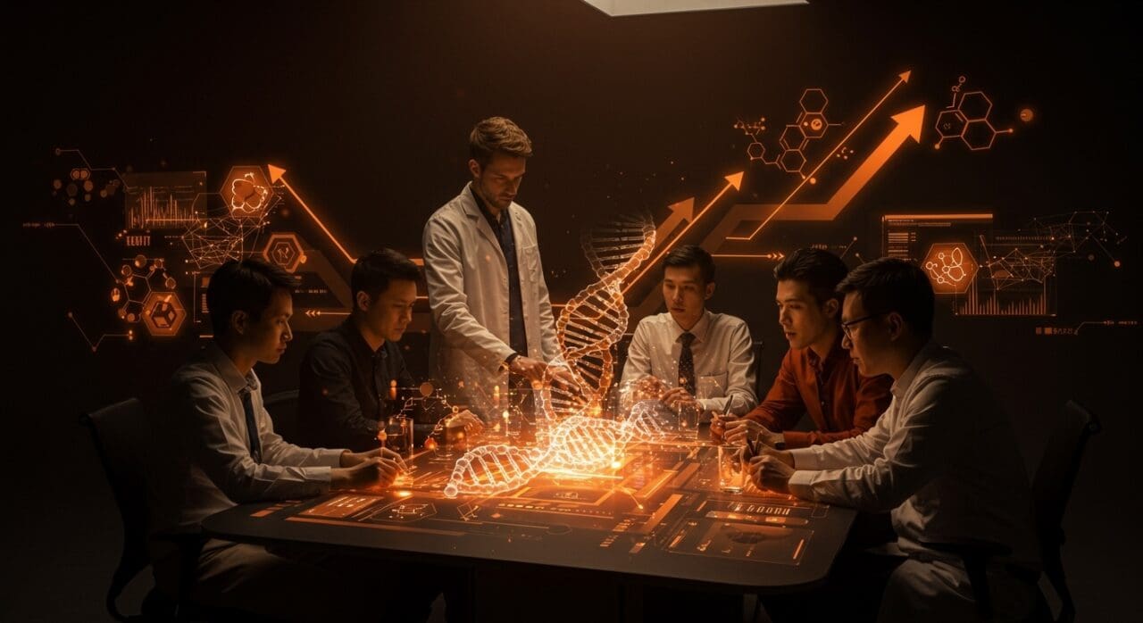 Nueve startups líderes en biotecnología del Disrupt Startup Battlefield 2025 colaborando con tecnología médica avanzada y tendencias innovadoras en salud.