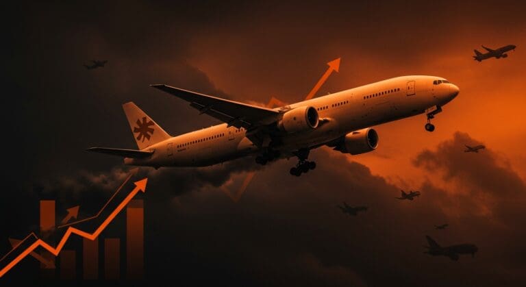 Boeing 777-200 de United Airlines con fallo de motor, representando incertidumbre en la gestión y futuro de la flota aérea.