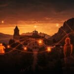 Venta histórica de monasterio en Aspen simbolizando liderazgo, legado y comunidad en startups con CEO de Palantir.